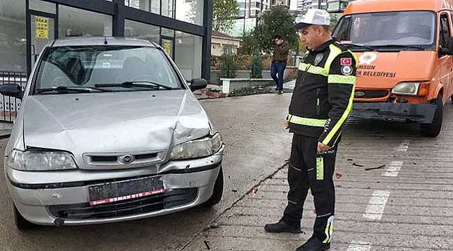 Atakum’da zincirleme trafik kazası