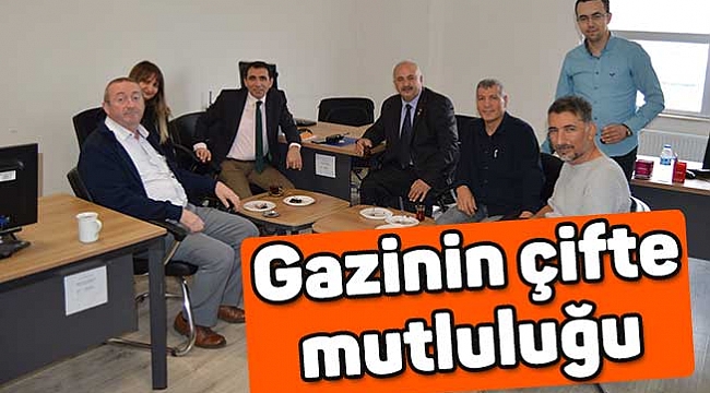 Gazinin çifte mutluluğu