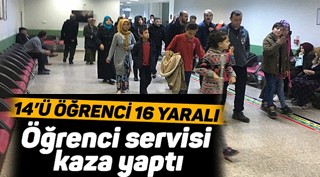 Öğrenci servisi kaza yaptı