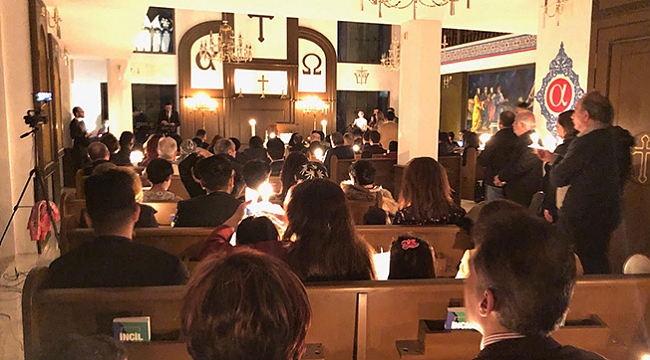 Samsun’daki Hristiyanlar Noel’i kutladı