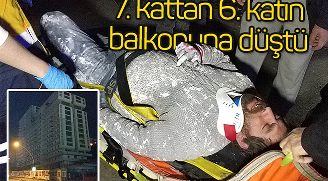 7. kattan 6. katın balkonuna düştü