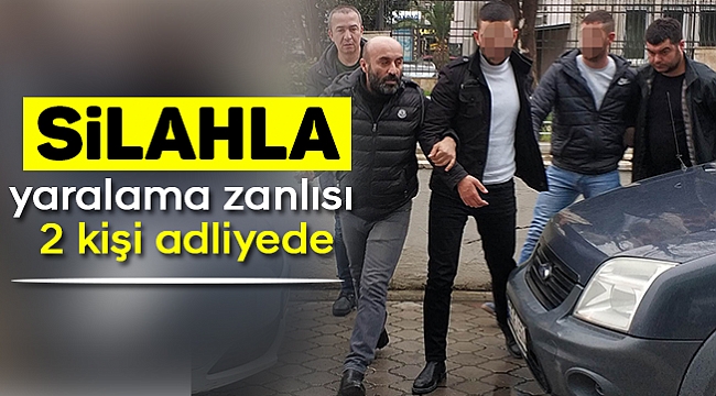 Silahla yaralama zanlısı 2 kişi adliyede