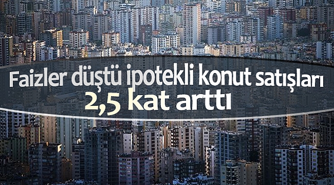 Faizler düştü ipotekli konut satışları 2,5 kat arttı