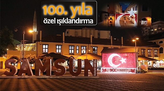 100. yıla özel ışıklandırma