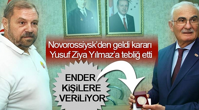 Novorossiysk Belediyesinden Milletvekili Yılmaz'a berat