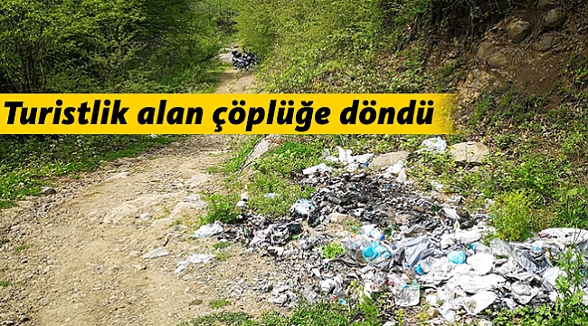 Turistlik alan çöplüğe döndü