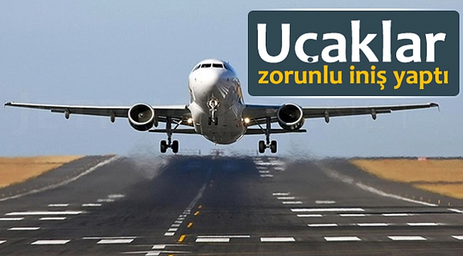 Uçaklar zorunlu iniş yaptı