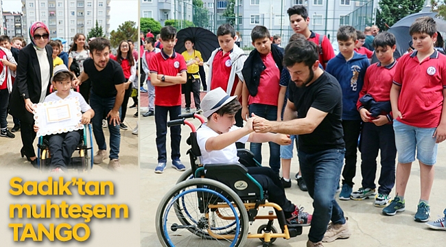 Bedensel engelli Sadık'ın öğretmeniyle tango gösterisi beğenildi