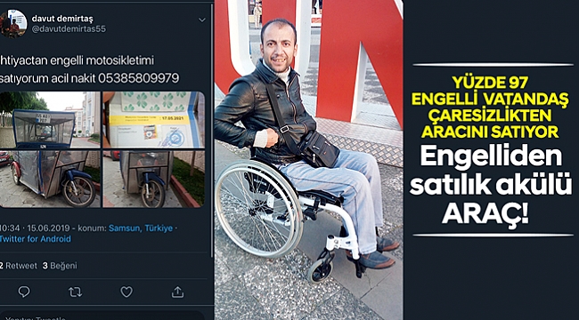 Engelliden satılık akülü araç!