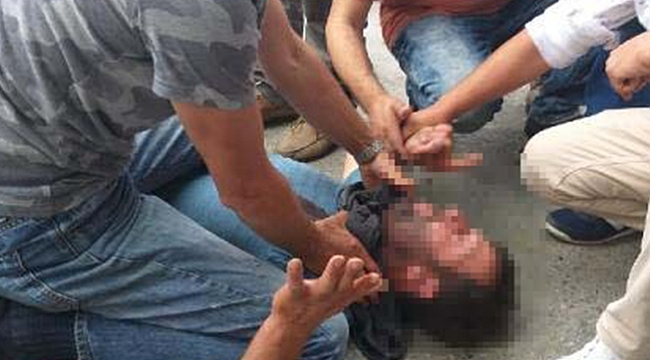 KENDİ BOĞAZINI KESTİ!