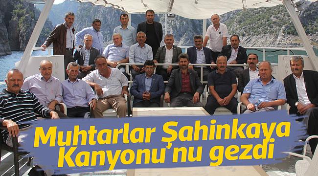 Muhtarlar Şahinkaya  Kanyonu'nu gezdi
