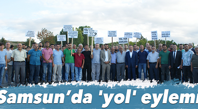 Vezirköprü'de 'yol' eylemi