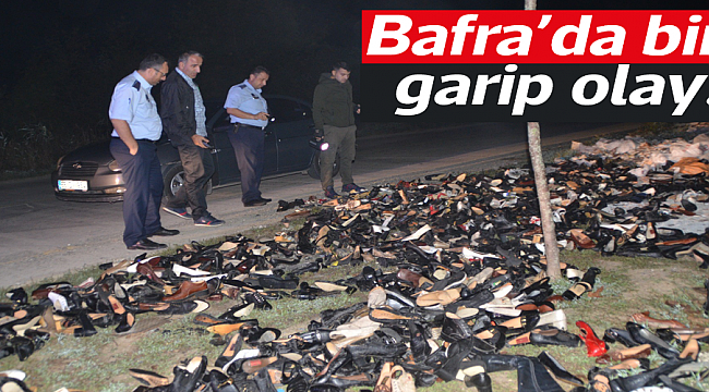 Patlak: YOL KENARINDA YÜZLERCE AYAKKABI BULUNDU