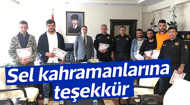 Sel kahramanlarına teşekkür