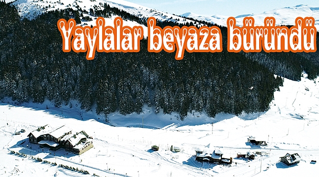 Yaylalar beyaza büründü