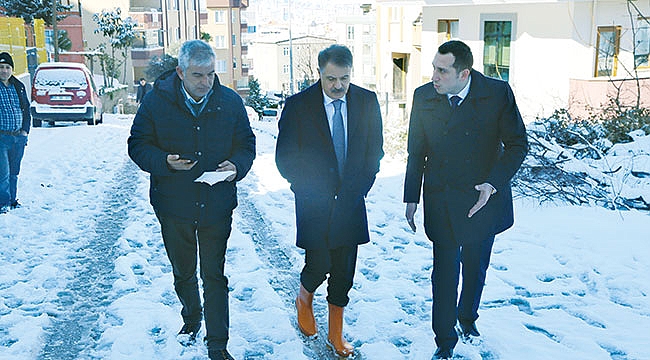 Atakum'da kar mücadelesi