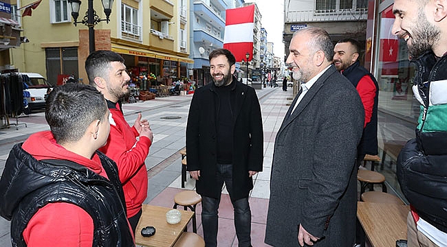 Başkan Sandıkçı  esnaf ziyaretinde