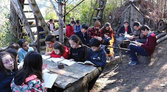 Bu okulda dersler sınıfta işlenmiyor