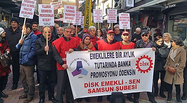 Emeklilerden promosyon eylemi
