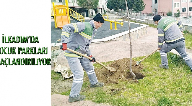İlkadım’da çocuk parkları ağaçlandırılıyor
