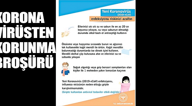 Korona virüsten korunma broşürü