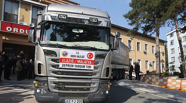 Ordu'dan bir tır yardım 