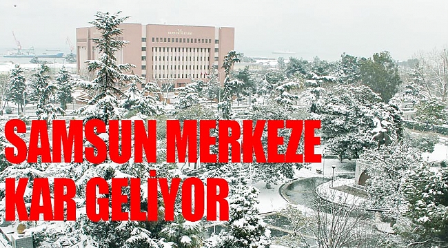 Samsun merkeze kar geliyor