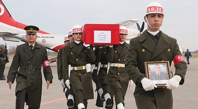 Şehit Uzman Onbaşı Şükrü Elibol'un naaşı Samsun'a getirildi