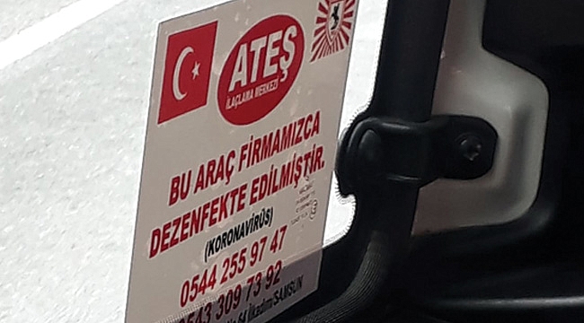2. Dolmuş Hattı araçları dezenfekte edildi
