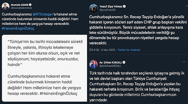 Engin Özkoç'a Samsun'dan büyük tepki