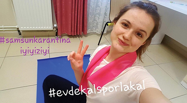 Karantinadaki öğrenciler spor yapıyor