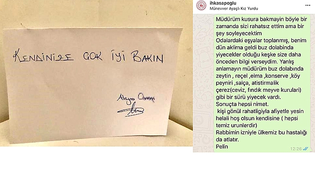 Öğrencilere duygulandıran notlar