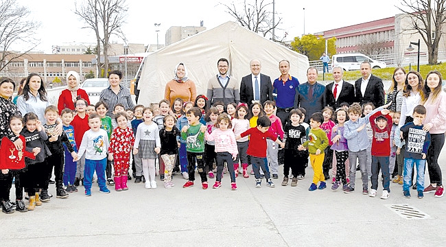 OMÜ'de miniklere itfaiye ve AFAD eğitimi