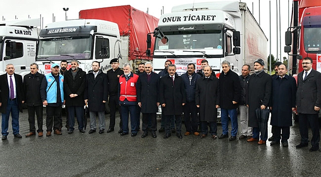 Samsun'dan İdlib'e 13 tır yardım