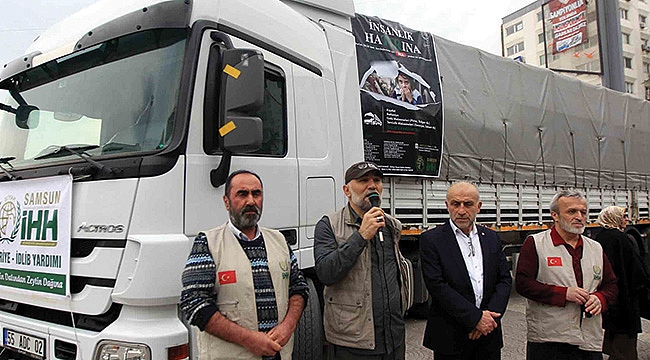 Samsun'dan İdlib'e yardım