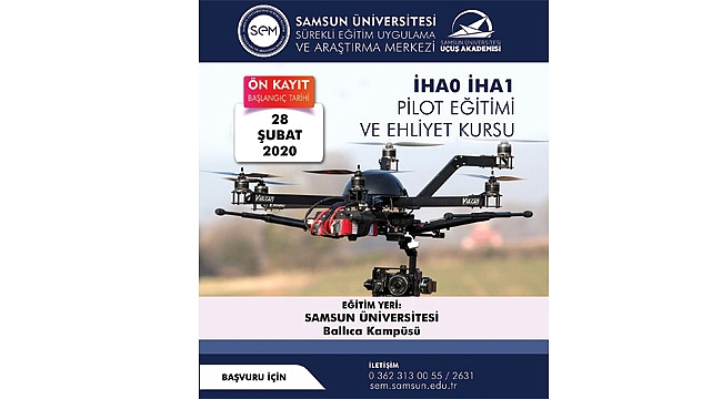 SAMÜ'den İHA pilotluğu eğitimi