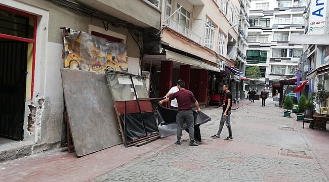 Sokakları kapatan işletmelere platform ayarı