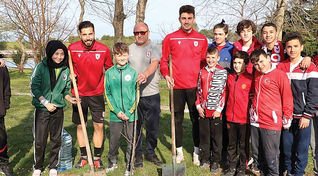 Tesislerde fidan dikimi yapıldı