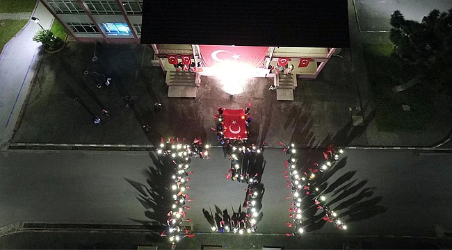 Yurt bahçesine TSK yazdılar