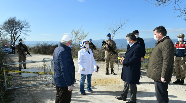 Karantina bölgesinde inceleme yaptı