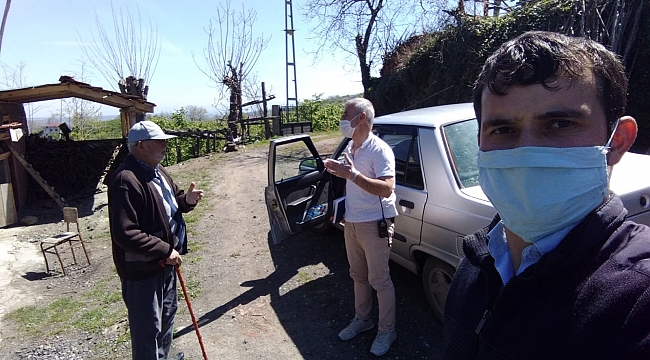 Muhtar mahallesini "drone"la takip etti