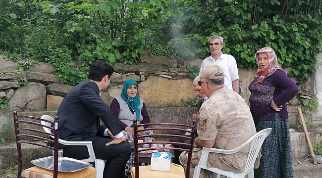 Kaymakam Şenay'dan şehit ailelerine ziyaret