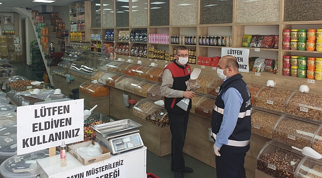 Zabıtadan korona virüs denetimi