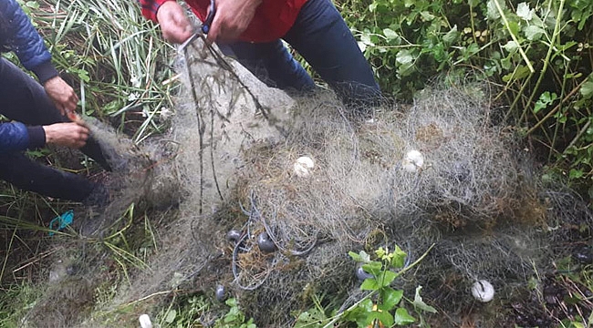 Çarşamba’da yasak ağlar toplandı