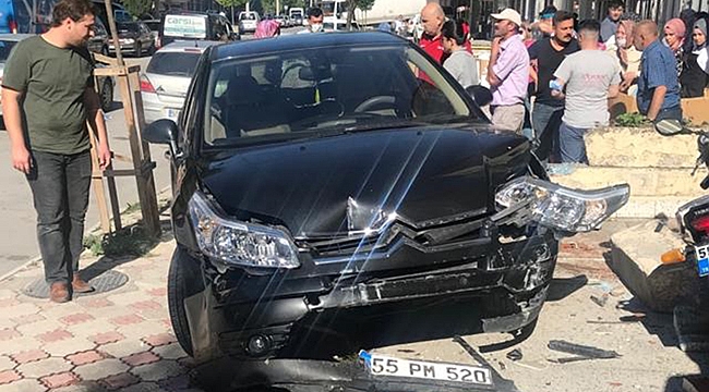 Alkollü şoför kaza yaptı