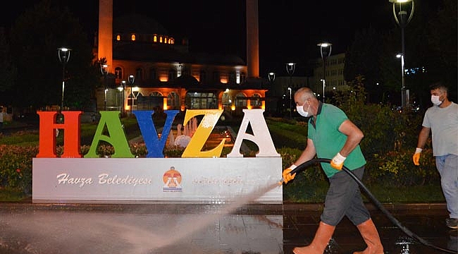 Havza'da dezenfeksiyon çalışmaları sürüyor