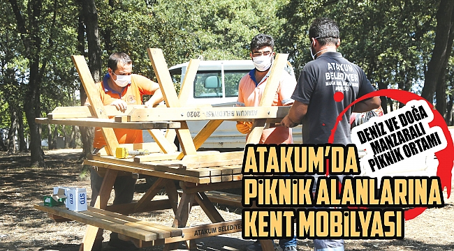 Atakum’da piknik alanlarına kent mobilyası