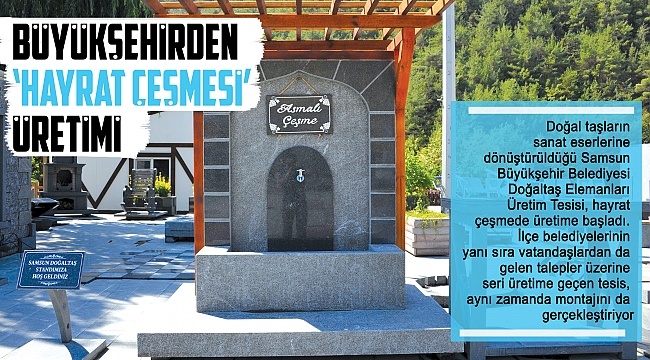 Büyükşehirden ‘hayrat çeşmesi’ üretimi