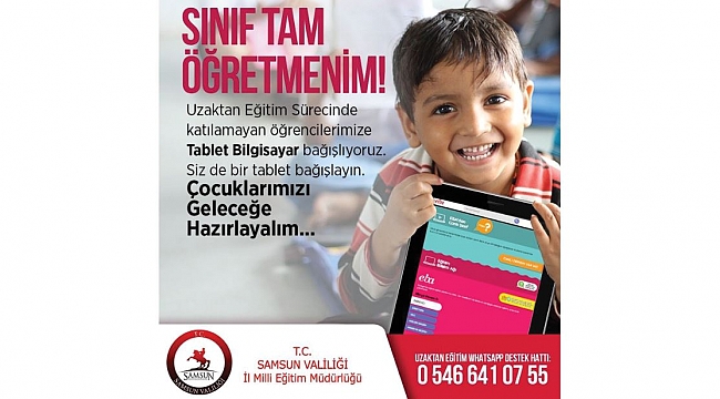 ‘Eğitime Bir Tablet Katkın Olsun’