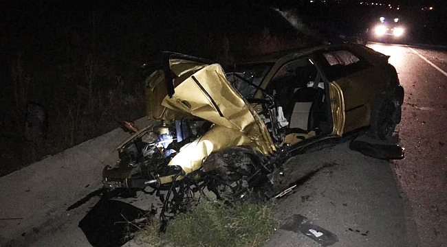 Aracıyla şarampole devrilen polis öldü